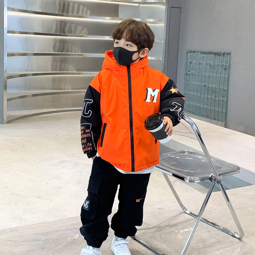 童装男童2023新款秋冬季外套中大儿童加厚休闲运动时髦YYY24126