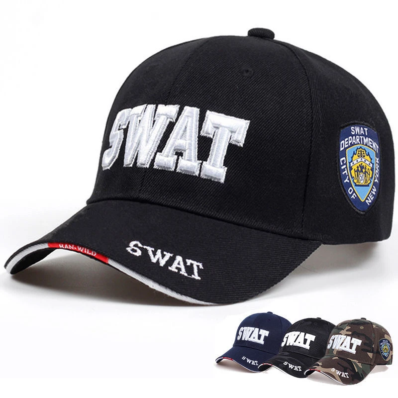 帽子男SWAT 棒球帽 Snapback 可调节棉钓鱼帽