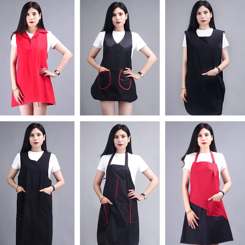 理发店美发小工服染发发廊专用工作衣烫染剪发技师围裙定制logo