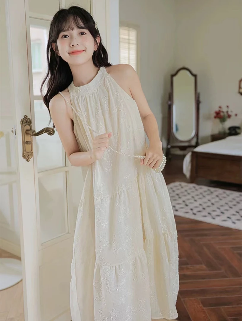 过完上车（471-480）气质森系法式小清新连衣裙温柔风女装洋气韩版