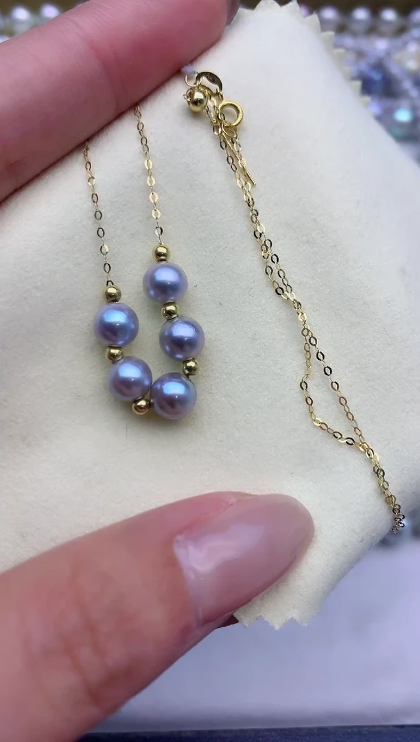 【闪购商品】海水珍珠颈饰18K金镶嵌微笑项链 @@S131