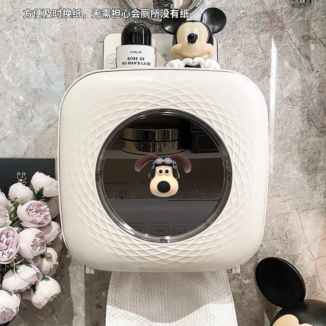 卫生间纸巾盒抽纸盒厕所壁挂免打孔厕纸浴室高颜值抽纸卷纸置物架