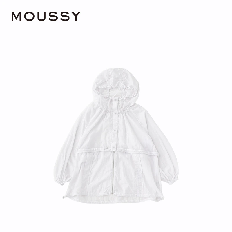 MOUSSY 2024夏秋新品简约机能风可拆卸遮阳夹克外套010HSS30-0890