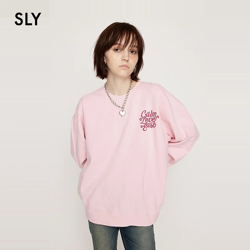 2024冬季休闲风后背字母印花圆领卫衣03AZ80-0241