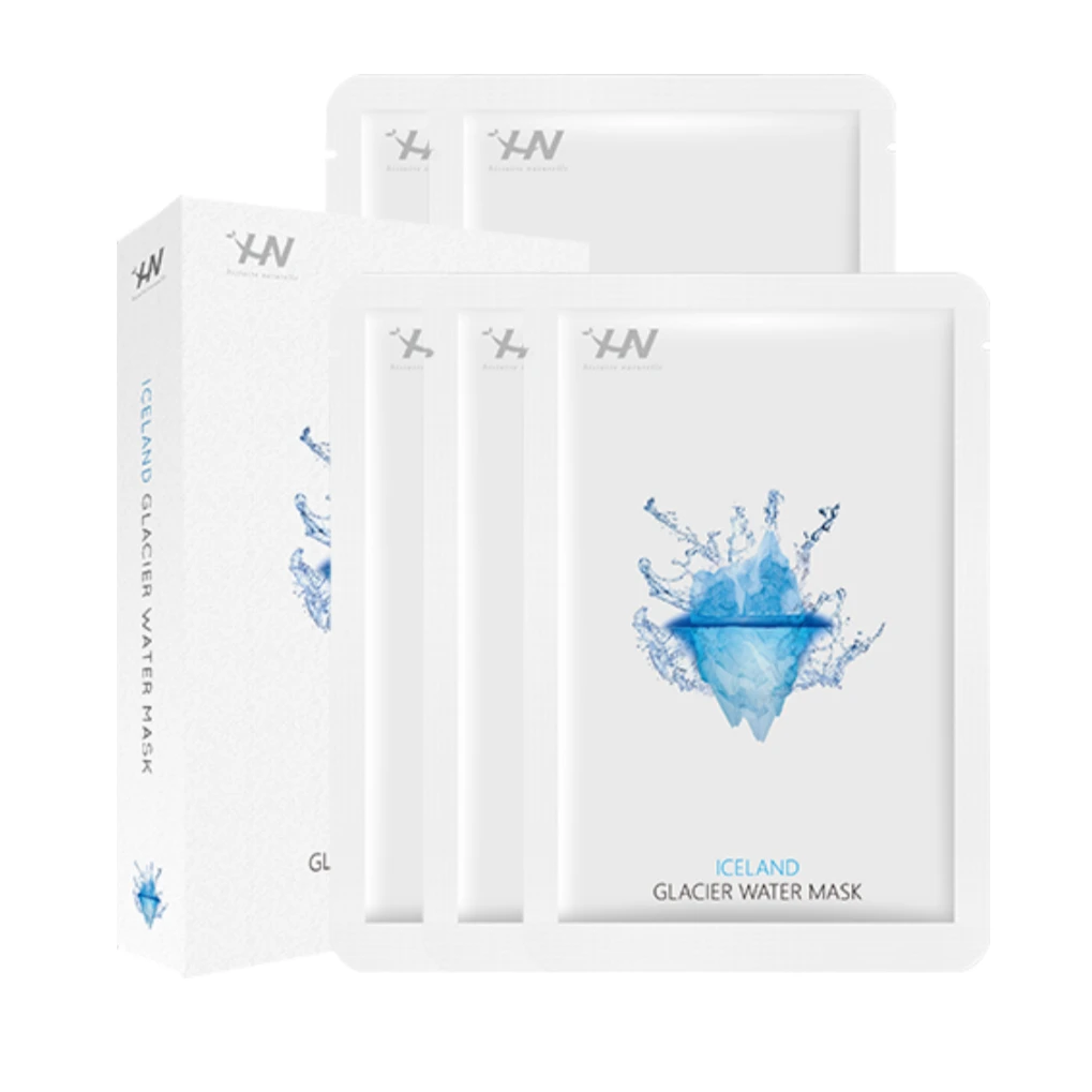 荷诺冰岛冰川水面膜5片/盒补水保湿贴片面膜护肤沁润通用面部韩国