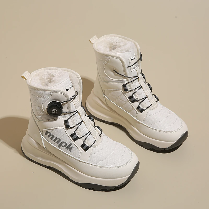 雪地靴女冬季加绒保暖东北大棉鞋厚底防滑情侣棉靴高帮加厚靴子女