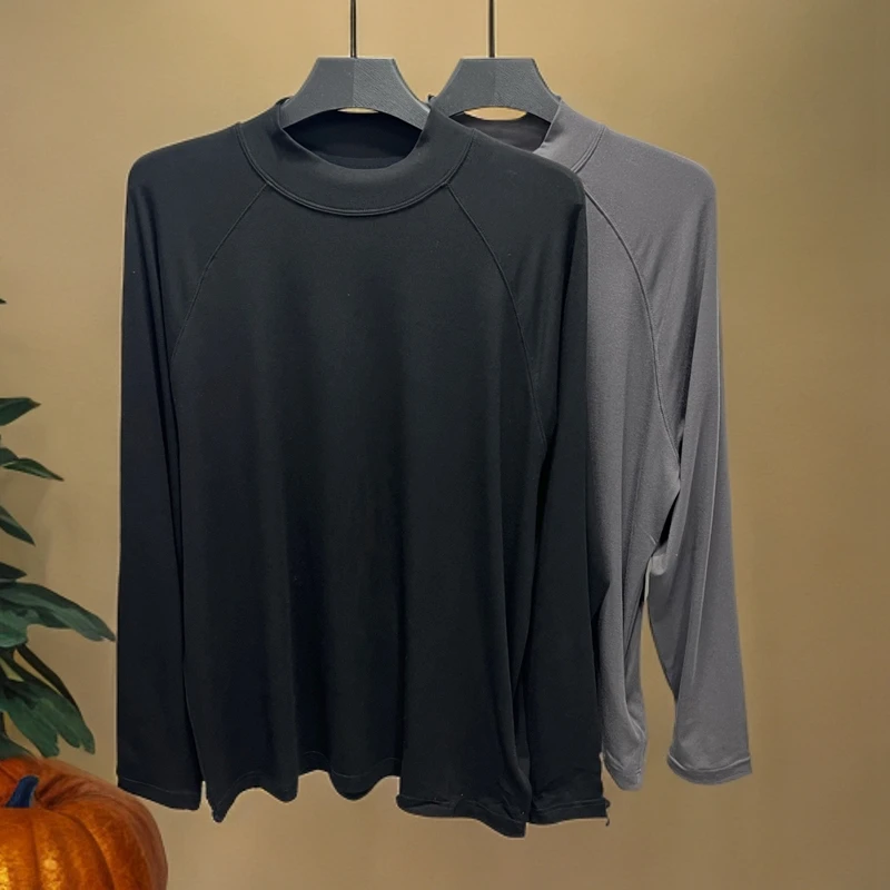 【聚】3022   天丝+美丽诺羊毛  简约弹力打底衫T恤  W243-247065