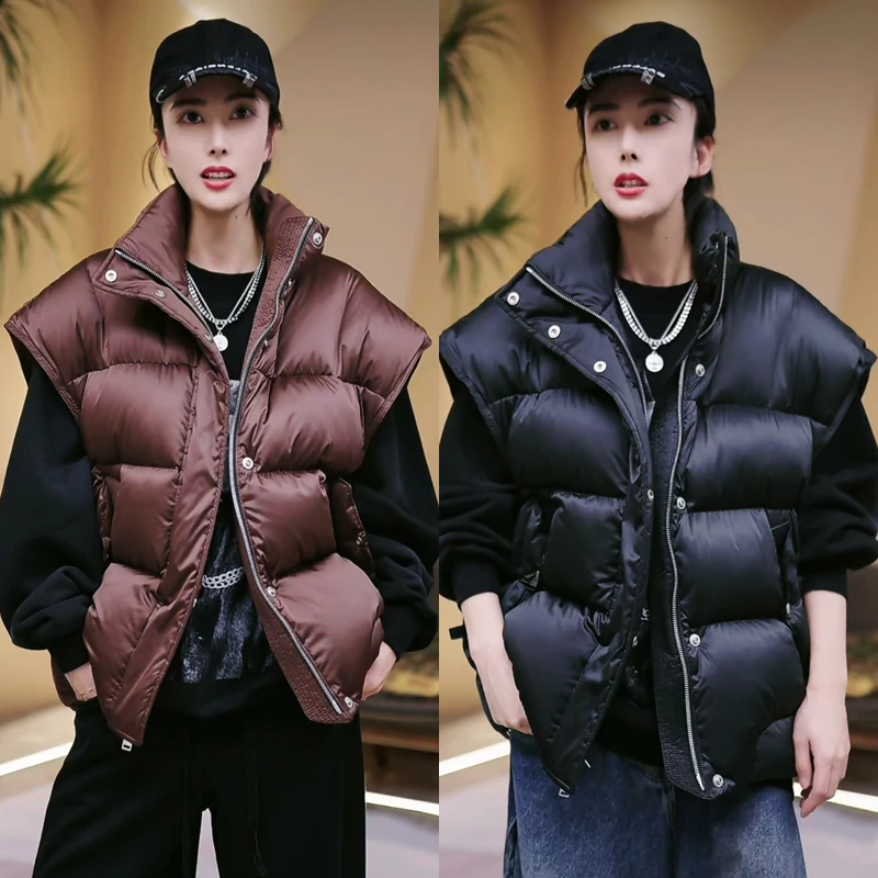 【聚】3012  2024AW 高街调性潮牌男女同款羽绒马甲 W258-JCYR44