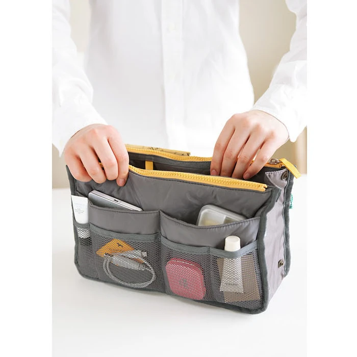 韩国多功能双折叠收纳包大容量手提包加厚分类袋旅行数码包中包