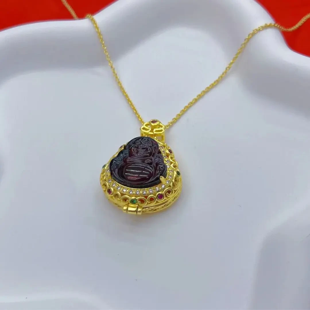 【杰哥专属】天然琥珀珠宝豪华传承手工开盖琥珀佛公吊坠K260