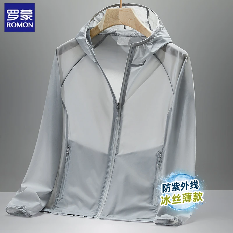 罗蒙冰丝夏季钓鱼佬服超薄透气钓鱼外套情侣防紫外线防晒衣