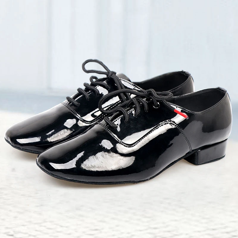 丹宝罗亮皮男式摩登舞鞋国标舞比赛舞蹈鞋华尔兹跳舞鞋探戈交谊舞