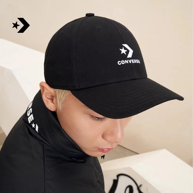 匡威经典休闲运动帽男女同款可调节棒球帽CONVERSE 10022130