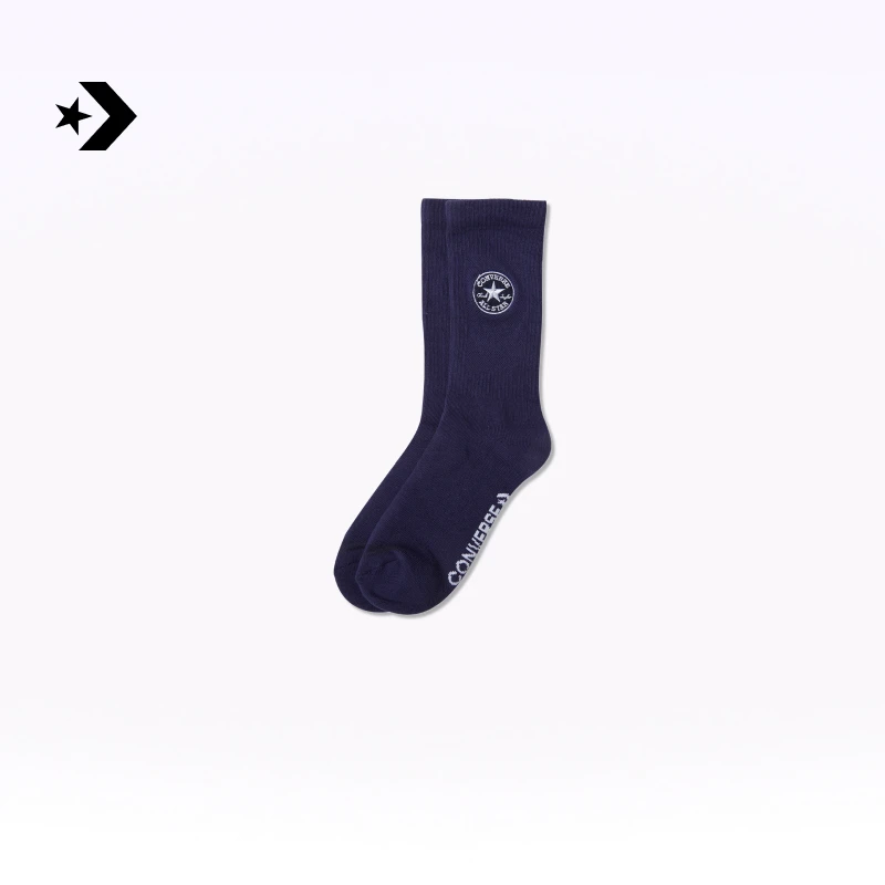 匡威男女同款星星贴片简约中筒袜运动袜CONVERSE 10026626