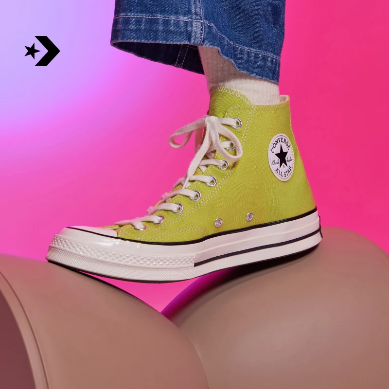 CONVERSE匡威1970S经典款男女薄荷曼波高帮帆布鞋嫩芽绿色A11443C