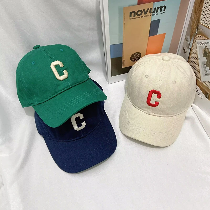 儿童帽子春季鸭舌帽遮太阳男女孩2022新款冬季纯色简约宝宝棒球帽