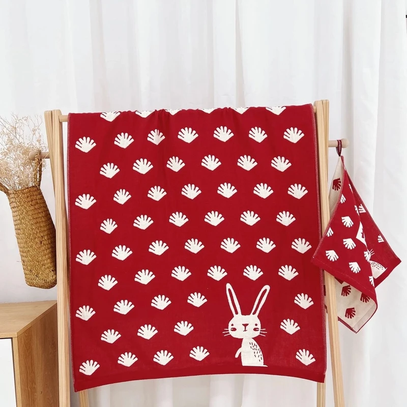 雅赞【纱布毛巾套巾】三层加厚吸水情侣家用针织透气柔软洗漱浴巾