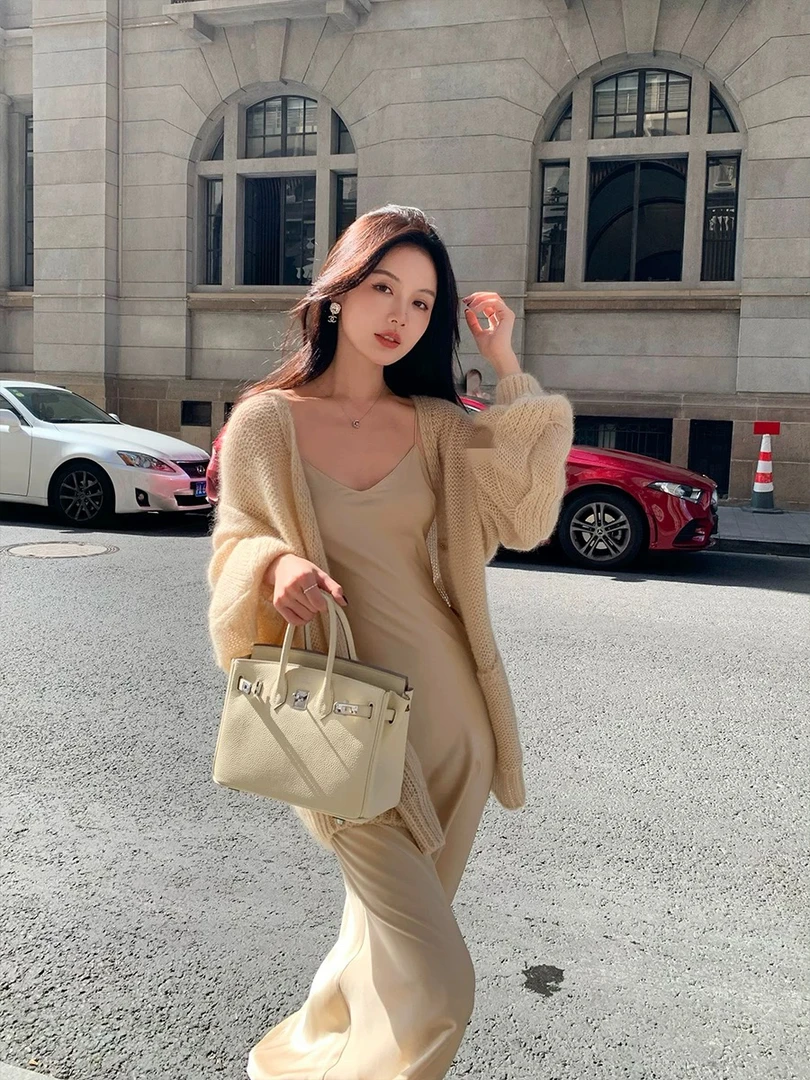 Lazy zo*普通版（剪标）钟爱版连衣裙 简约纯色吊带长裙