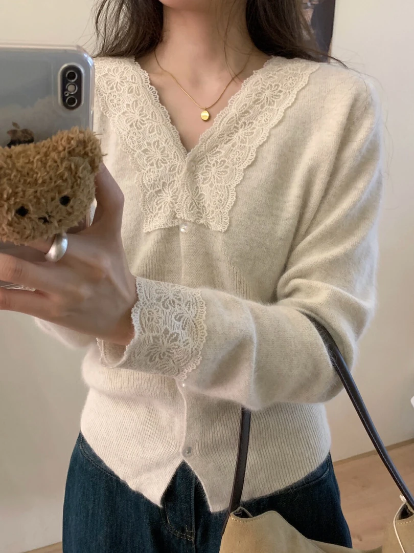 【秋冬•阿二推荐】23733韩版百搭重工针织衫衣长57