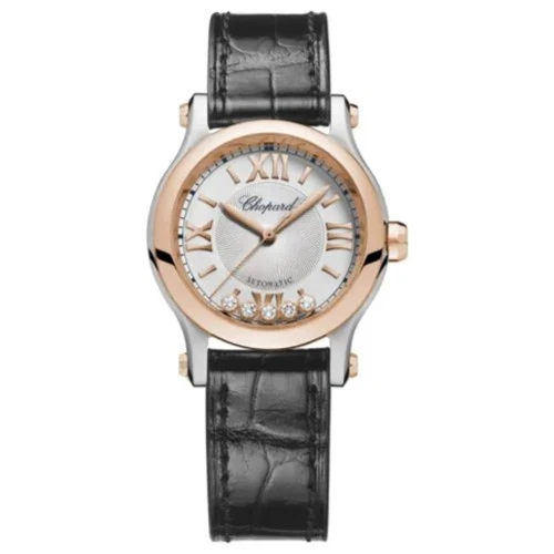 99新 Chopard/萧邦  快乐5钻/278573-6001 机械30盘 优雅18年全套