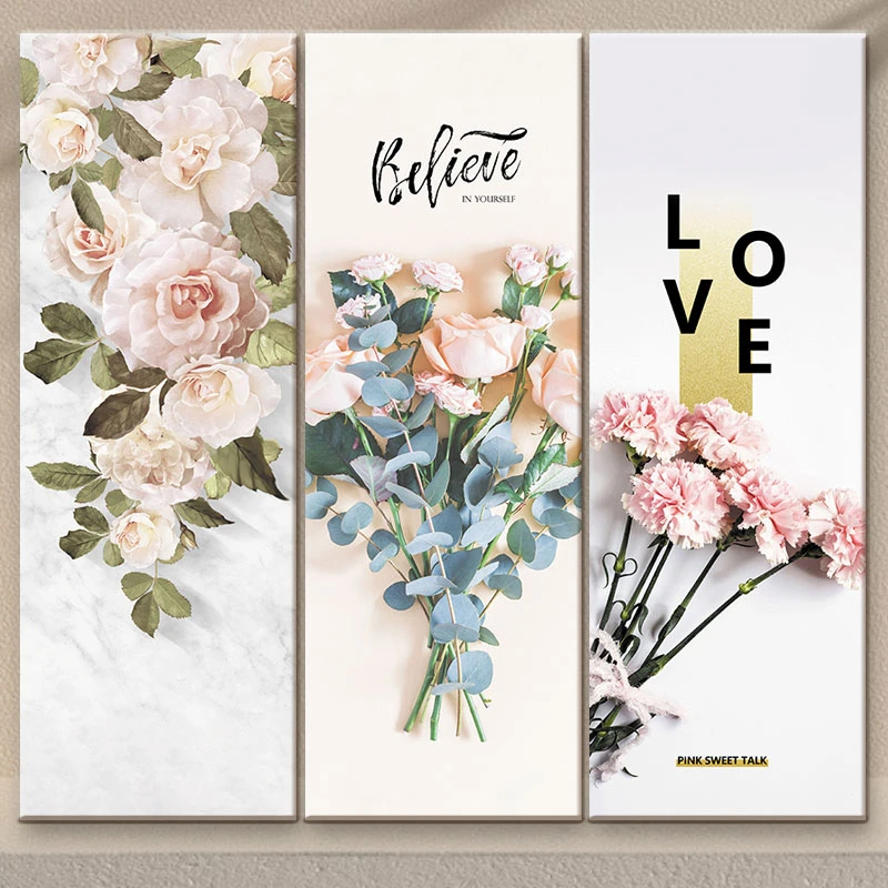 清新绿植门贴纸旧门翻新装饰贴 自粘创意衣柜贴纸 简约门贴北欧风