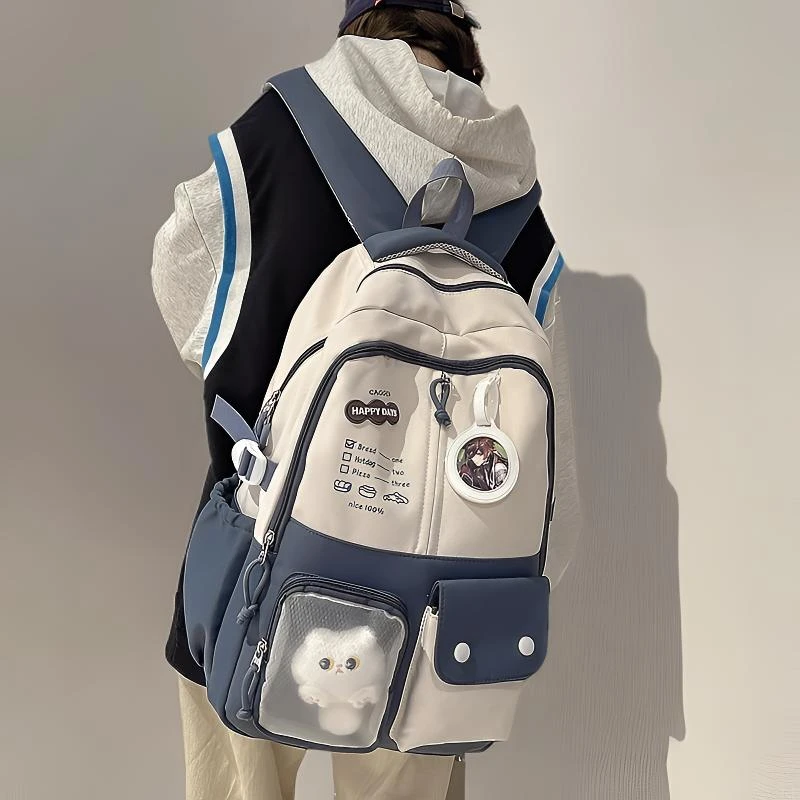 大容量休闲双肩包女可爱初中生书包女中学生背包小学韩版双肩背包