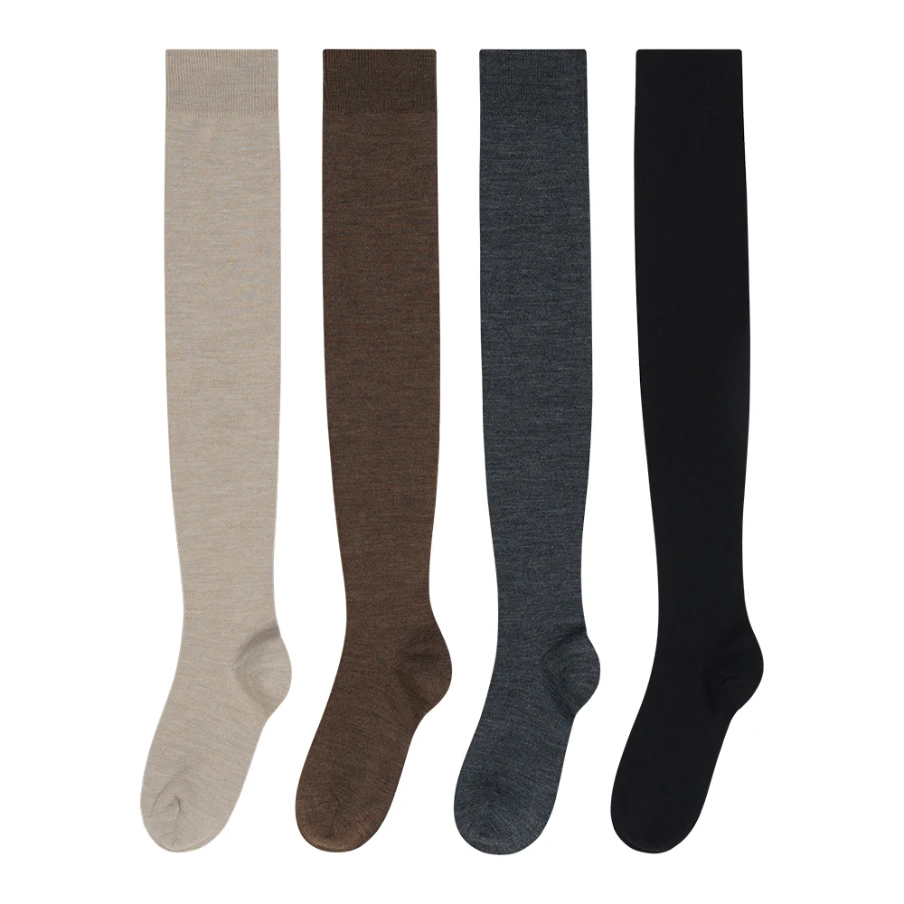 【昭乌达】羊毛中筒过膝袜一盒两双