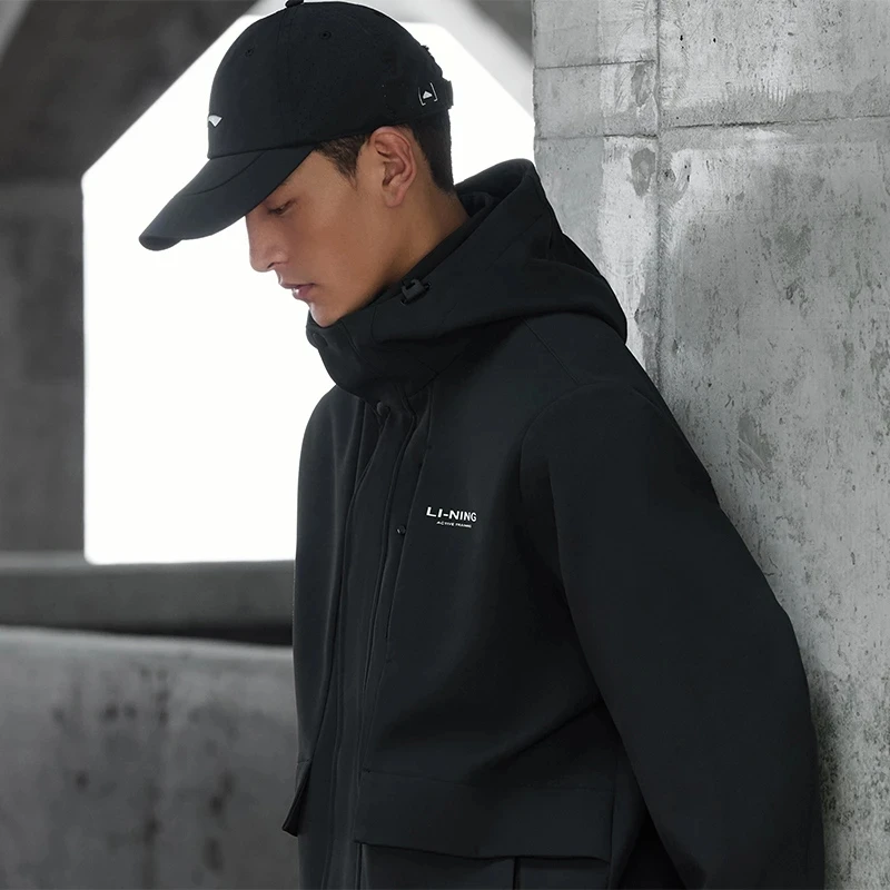 【城市轻户外穿搭】李宁运动风衣加绒保暖防泼水宽松外套AFDU885