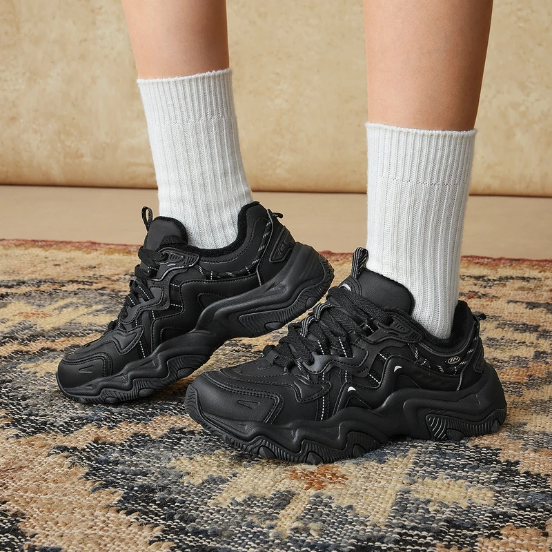 【猫爪 LITE 2】李宁女子复古休闲鞋厚底增高百搭旅游运动鞋AGCU176