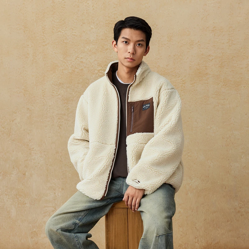 李宁运动外套户外休闲百搭情侣款潮流立领宽松时尚外套AFDUC95