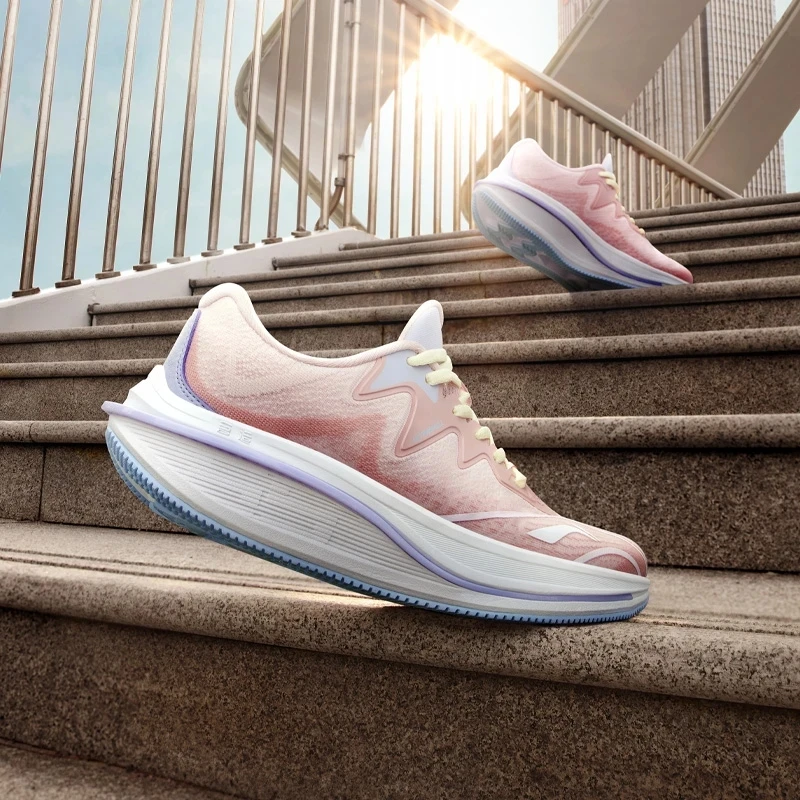 李宁2022新品跑步运动减震透气女子支撑包裹休闲慢跑鞋ARSS044