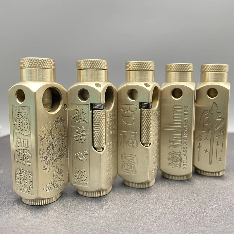 原铜弗拉米多发哥同款精雕高档黄铜异形个性手雕煤油打火机收藏型