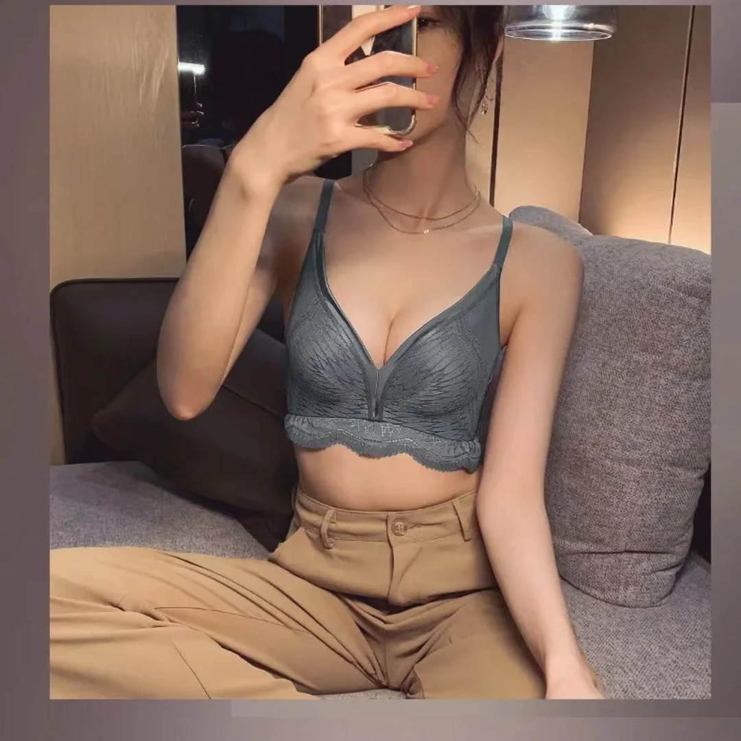 2件装# 风花雪月性感法式蕾丝内衣聚拢调整型文胸#330