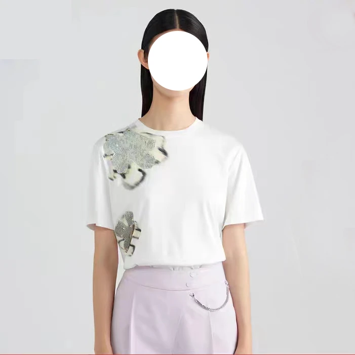 夏季女士时尚休闲印花圆领百搭T恤T208