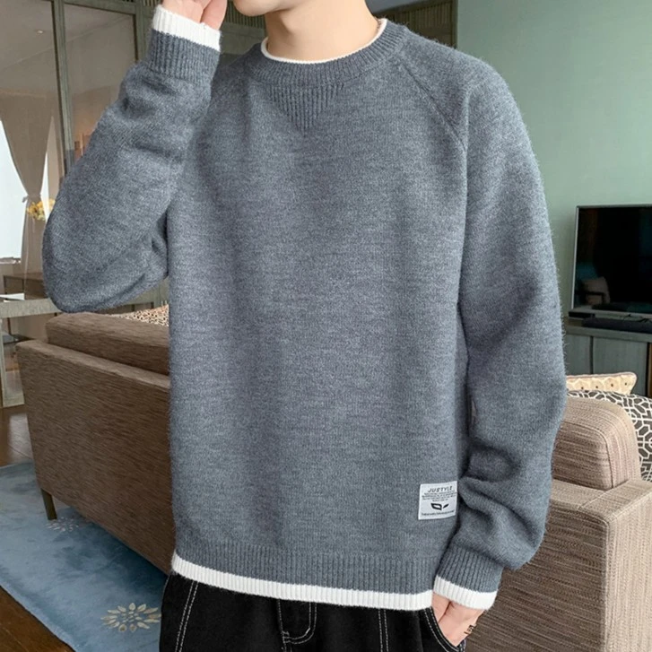 2025冬季新款毛衣男款加绒内搭针织衫秋冬爆款男士毛衣男款冬季