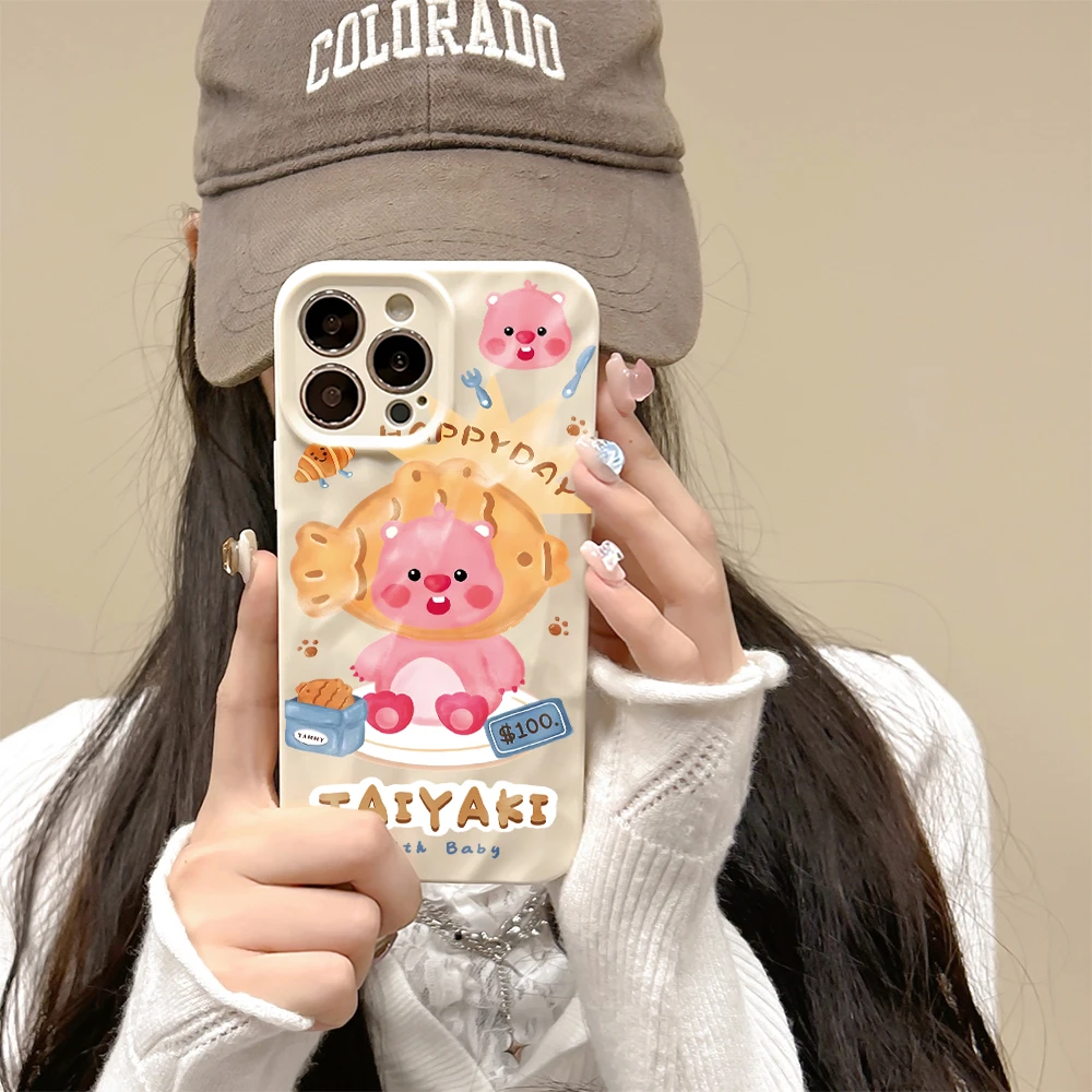 小鱼干海狸ZLY适用iPhone苹果15pro手机壳14plus/xr/8plus潮牌潮