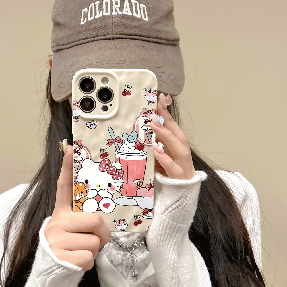 冰淇淋凯蒂猫 ZLY适用iPhone苹果13pro手机壳12/12promax/x超薄潮