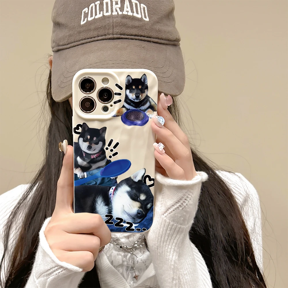 三只小狗适用iPhone苹果8手机壳A1864高端14pro/14/7卡通高级感潮