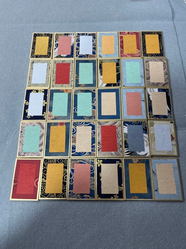 迷你宋锦宣纸硬卡上新5.8*8.5cm随机发5张