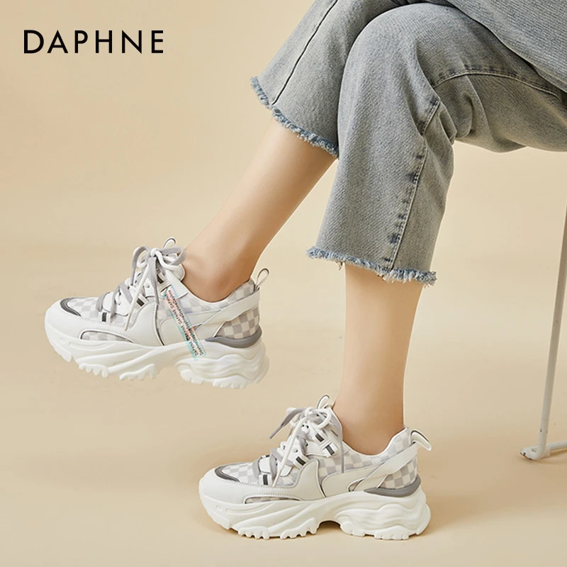 Daphne/达芙妮老爹鞋新款夏季潮流厚底增高运动休闲时尚百搭女鞋