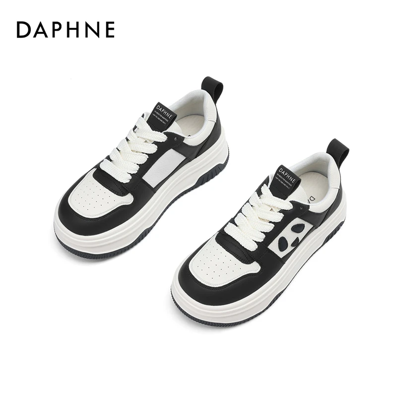 Daphne/达芙妮女鞋新款夏季运动厚底低帮圆头秋季时尚休闲鞋