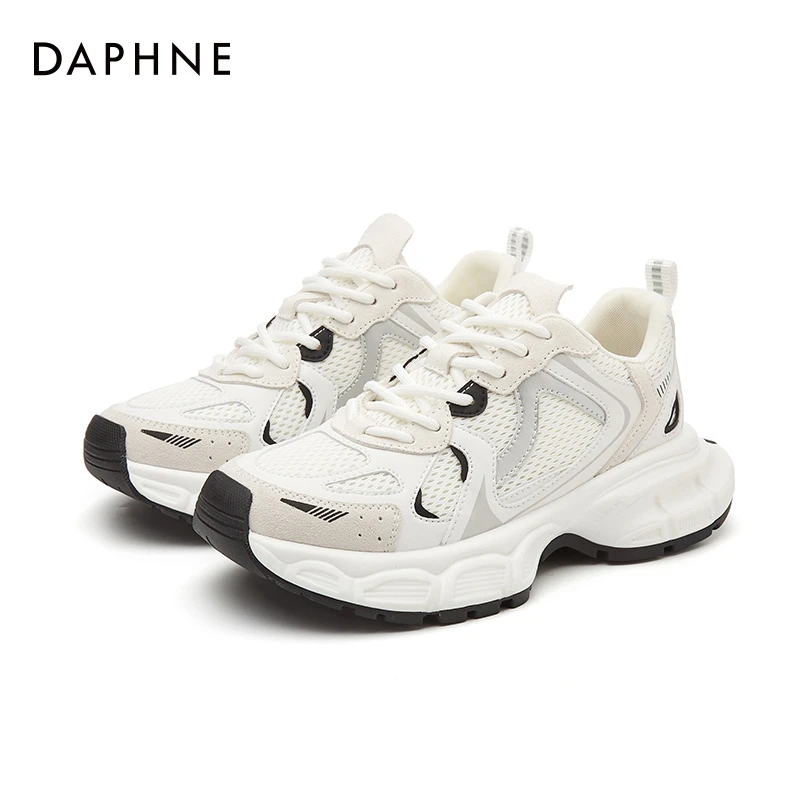 Daphne/达芙妮老爹鞋新款百搭夏季网面透气女鞋厚底防滑运动休闲