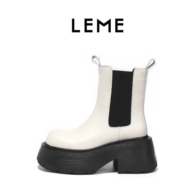 LEME2023新款时尚潮流休闲时装靴百搭马丁靴短靴女靴
