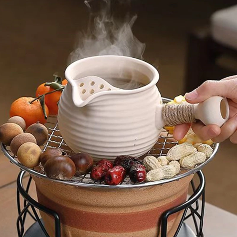围炉煮茶家用室内烤奶茶罐罐茶网红煮茶单茶壶煮茶陶炉炭炉可干烧