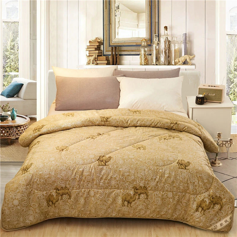 新款驼绒被【200*230约5斤】四季款被芯毛绒印花被