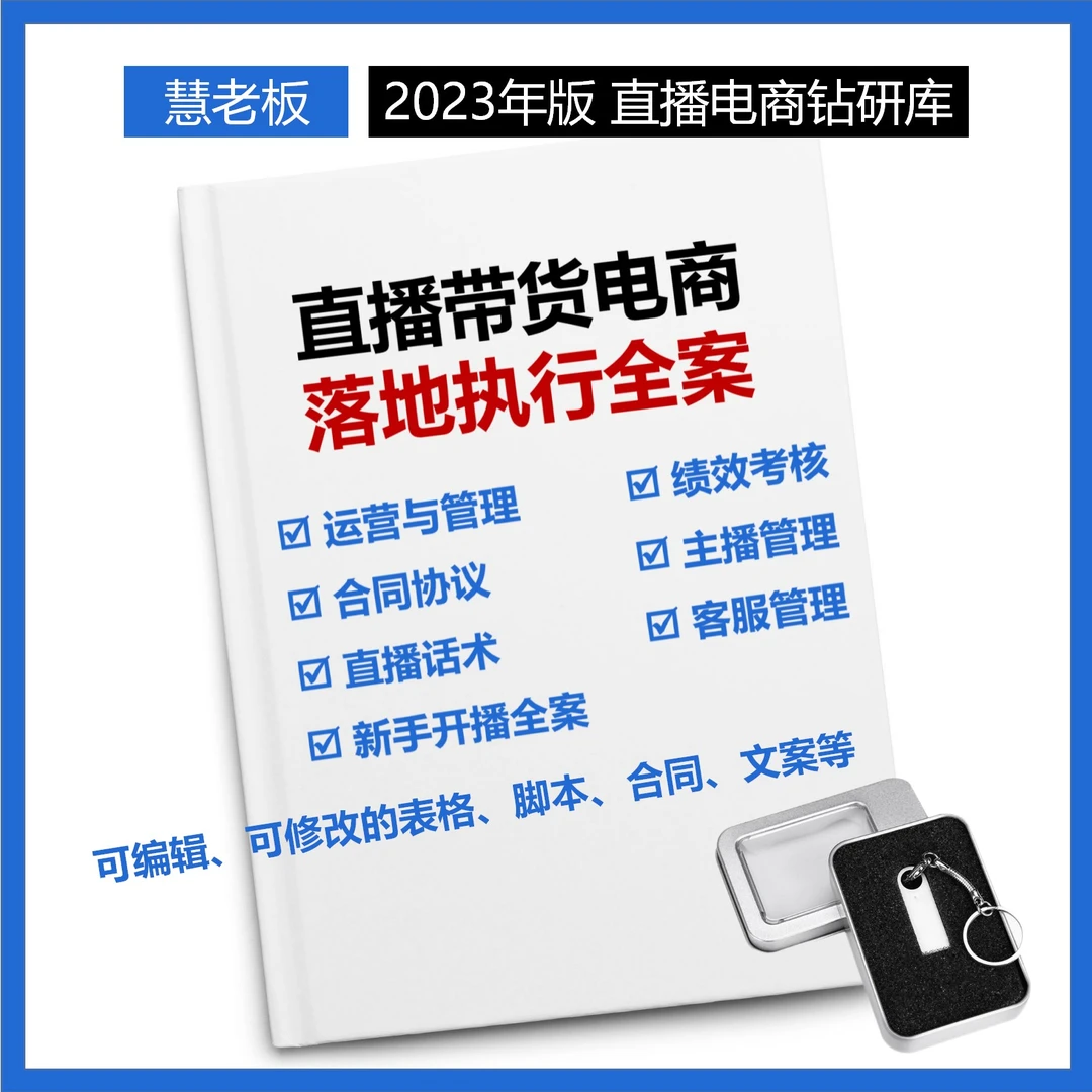 2023年直播带货电商落地执行全案(运营管理主播培训绩效考核合同)