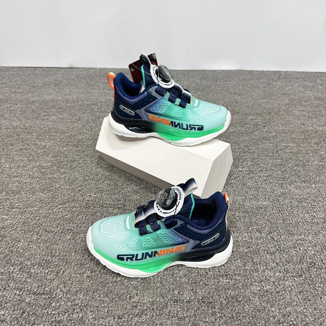 春款双网跑鞋运动鞋27-37码男童纽扣跑鞋透气休闲鞋 2139