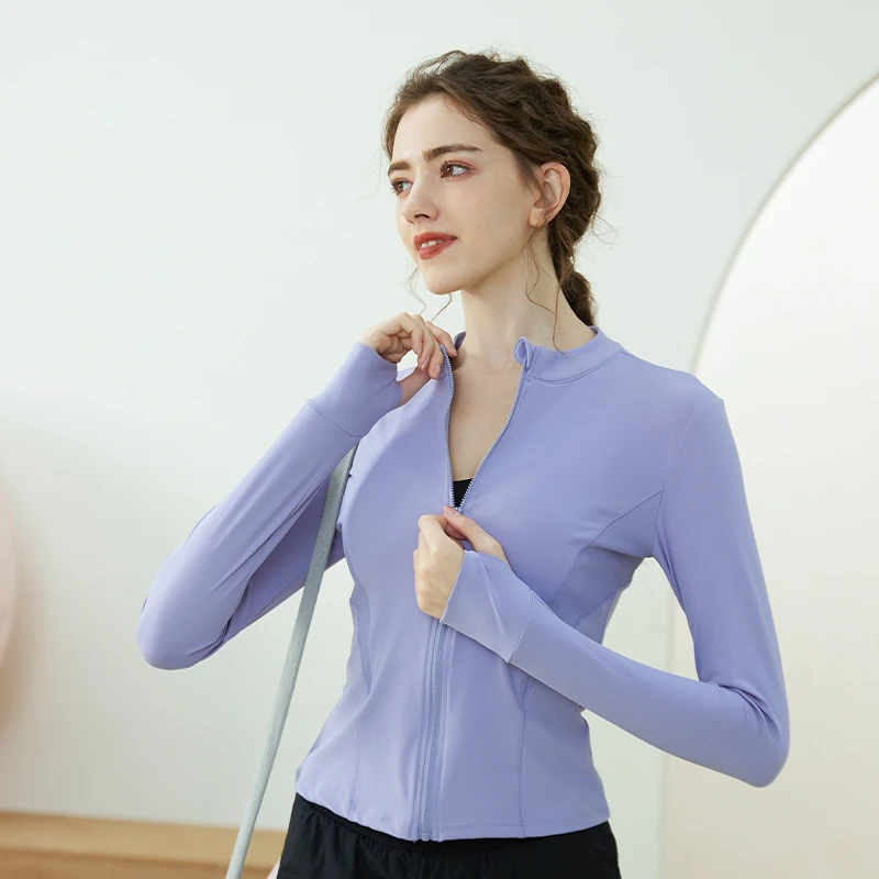 YAOO【早秋破价，锦纶外套】新款速干运动户外跑步瑜伽服外套女显瘦