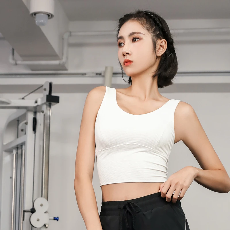 YAOO295-2运动背心弹力瑜伽短款美背透气外穿打底性感女性