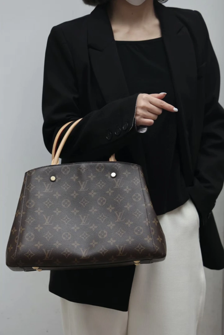 95新 LouisVuitton/路易威登 蒙田中号/长33/单肩手提